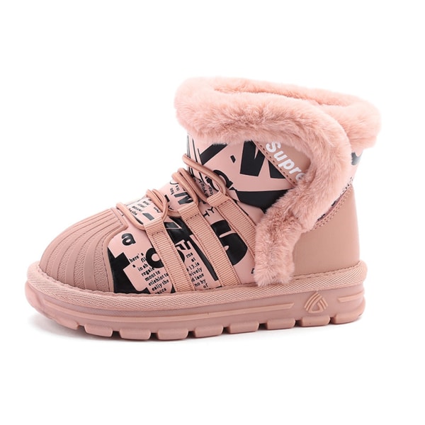 Fashion Girls Snow Boots Barn Vinter Halkfri botten varma och bekväma stövlar c 31