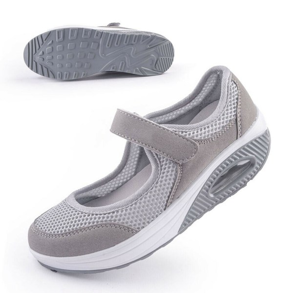 Dam Komfort Walking Nurse Shoes Anti-Slip Andas Wedges Sneaker för Fitness b 42