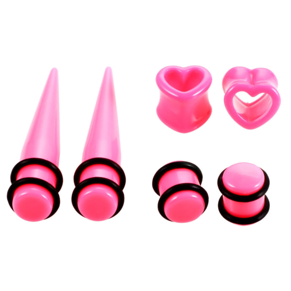 Kvinnor Hjärtform Dinglar Örhänge Akryl Lyxiga Tappa öron smycken 48st pink