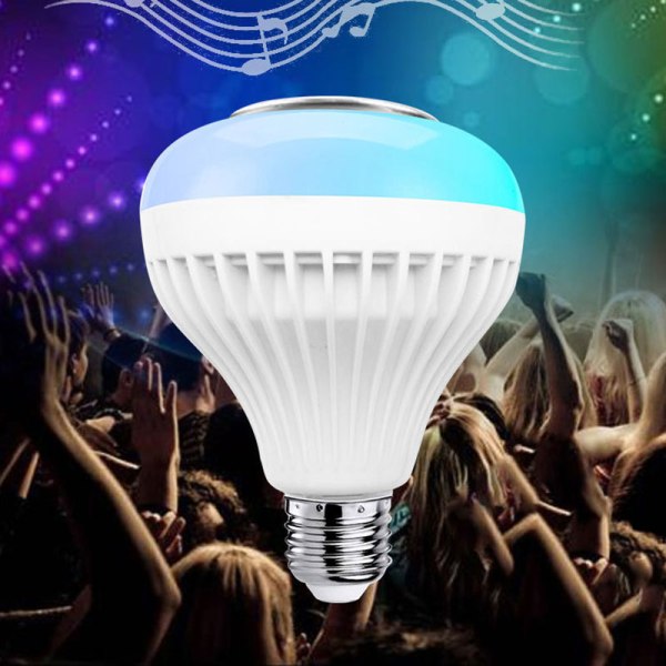 LED-glödlampa Trådlösa smarta musiklampor med RemoteAPP-kontroll Färgbyte Bluetooth -kompatibla festtillbehör colorful models