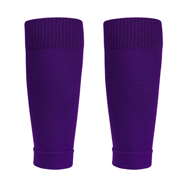 1 Par Sportskydd Benskydd Ärmar Fotboll Benskydd Hållare Vriststrumpor Nylon Fitness Benskydd Ärmar för Barn Pojkar Män Purple