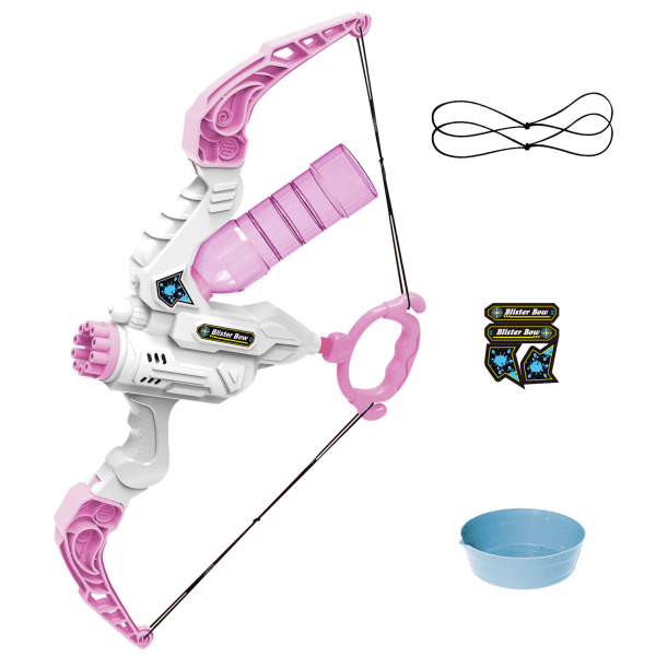 Bow Shape Bubble Machine 2 i 1 Automatisk Shooting Bubble Toy Kreativt och roligt Blåsande Bubble Toy Pojke Flicka Födelsedagspresent pink