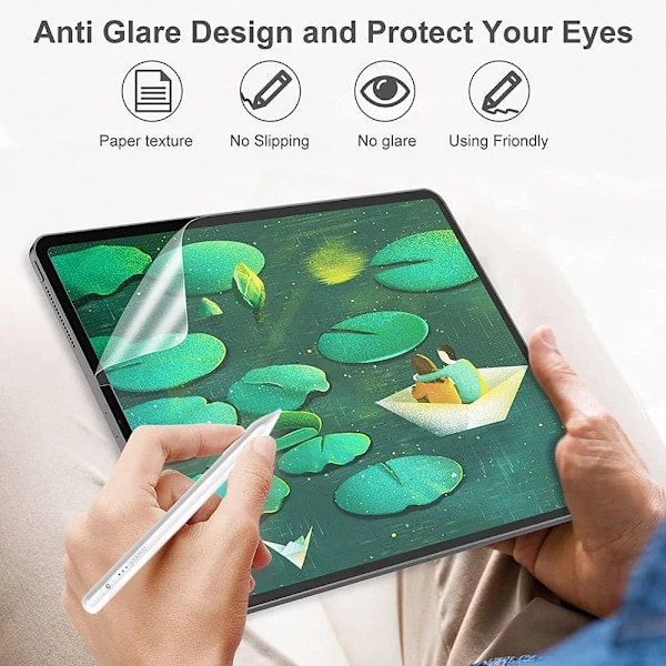 Papperskänsla Skärmskyddsfilm Matt PET Målning Skriv För iPad Pro 11 12.9in Air 3 4 5 7:e 8:e 9:e 10:e Gen 9.7 10.2 10.9 Pro 9.7 2016