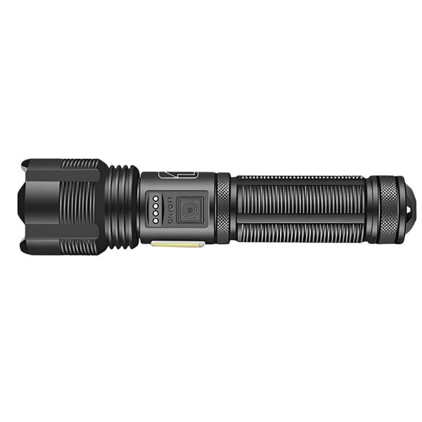 Superstarkt LED-blixtljus Bärbar spotlight med Power Display för bergsklättring utomhus black p50