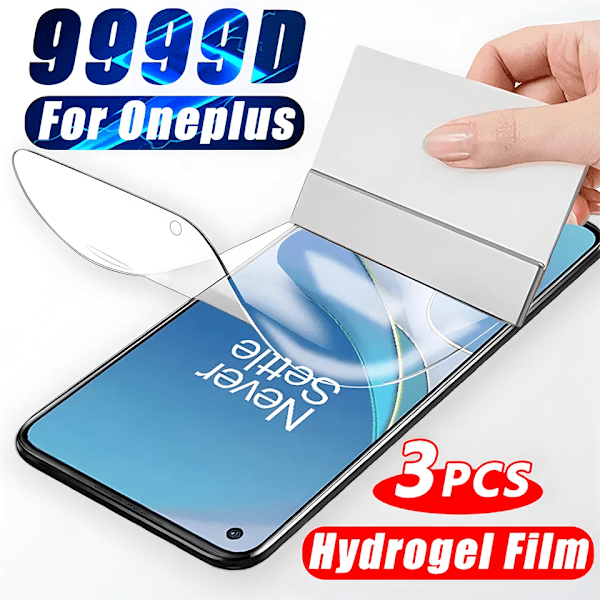 1-3 ST Fulltäckande Hydrogelfilm För Oneplus 11 10 9 8 7 6 8T 7T 6T 9R Pro Skärmskyddsfilmer För Ace 2 Pro Nord 2 Inte Glas For Oneplus 9R 3PCS