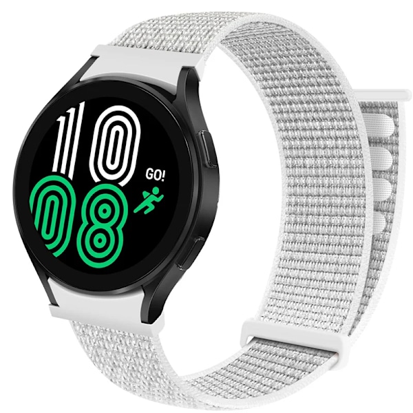 Nylonloop för Samsung Galaxy Watch 6-5-pro-4 44mm 40mm armband Utan glipor 20mm Armband Sportarmband Galaxy 4-6 classic 43mm 47mm Rem Summit White 07 Galaxy4 Classic 42mm