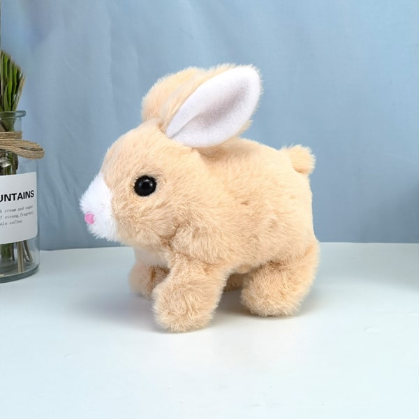 Plysch Bunny Rabbit Elektronisk leksak Realistisk Bunny Toy Vicka öron med  långt hår Idealiska presenter för barn Pojkar Flickor white 8967 | white |  Fyndiq