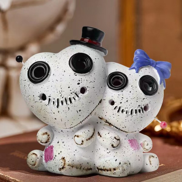 Creepy Cone Rökelsehållare Dekorativ Harts Voodoo Doll Halloween Cone Burner a
