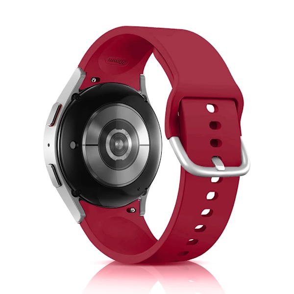 Silikonarmband för Samsung Galaxy Watch 7 6 5 4 44mm 40mm pro 45mm Sport 20mm Klockarmband Armband Galaxy Watch6 Classic 43mm 47mm wine Watch 5 pro 45mm