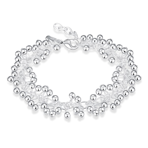 Nya mode smycken 925 sterling silver vindruvor hängande ljus pärla armband default