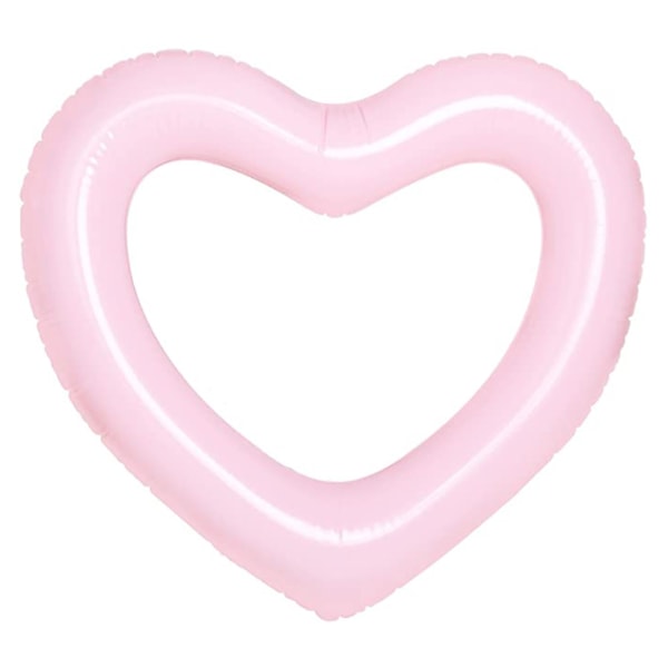 Love Heart Simring Uppblåsbar Vatten Simsits för Pool Summer 90cm pink