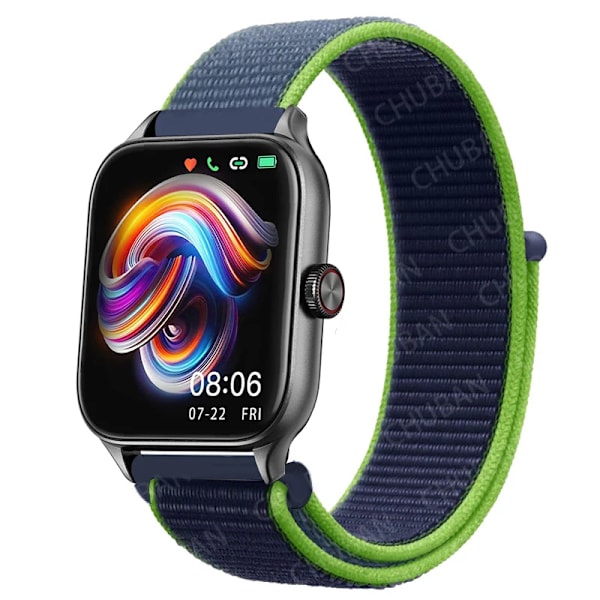 20mm 22mm Nylon Loop band för Amazfit GTS4/2/3/3pro/2e/GTS2 Mini/GTR 4 42mm/47mm/GTR2/2e/stratos armband Amazfit bip rem 58 Neon Lime 22mm