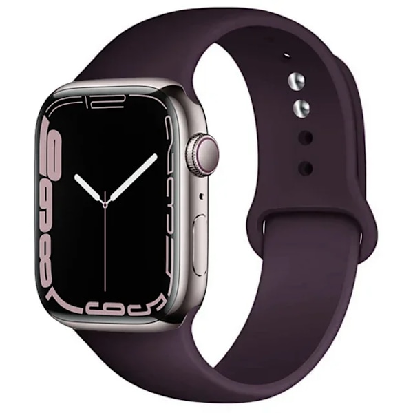 Silikonarmband för Apple Watch-armband 49mm 40mm 44 mm 45mm 46mm 42mm 41mm 38mm sportarmband iWatch serie 10 9 8 3 SE ultra 2 71 drop cherry 38 40 41 S10-42mm ML