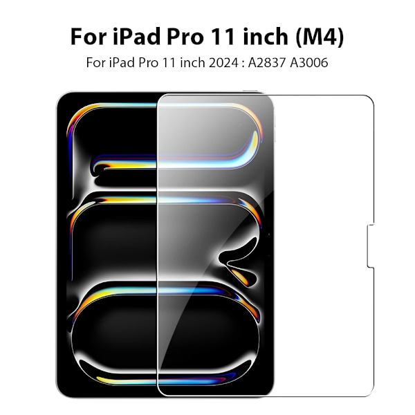Skärmskydd i härdat glas för Ipad Pro 11 12.9 13 tum 2024 10:e generationen Air 5 4 3 2 1 7:e 8:e 9:e 10.2 Mini 6 9.7 Film Pro 11 inch 2024