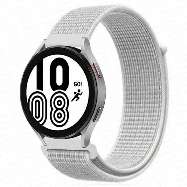 Nylon Loop Band för Samsung Galaxy Watch 6 4 7 classic/5 Pro/active 2/Gear S3 20mm/22mm Armband Huawei watch GT 2e 3 pro rem summit white 20 20mm