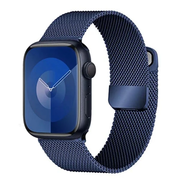 Milanese Armband för Apple Watch 10 46mm 42mm Band Magnetiskt Armband för iWatch Ultra 49mm 9 8 7 6 5 SE 45mm 41mm 44mm 40mm Armband Blue Series 10 46mm