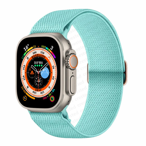 Scrunchie Armband för Apple Watch Band 45mm 44mm 40mm 41mm 42mm 46mm 49mm Elastiskt Nylonarmband iWatch serie 10 9 8 7 se Ultra 2 mint green 42mm 44mm 45mm 49mm