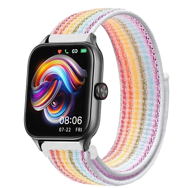 20mm 22mm Nylon Loop band för Amazfit GTS4/2/3/3pro/2e/GTS2 Mini/GTR 4 42mm/47mm/GTR2/2e/stratos armband Amazfit bip rem 19 Colorful 22mm