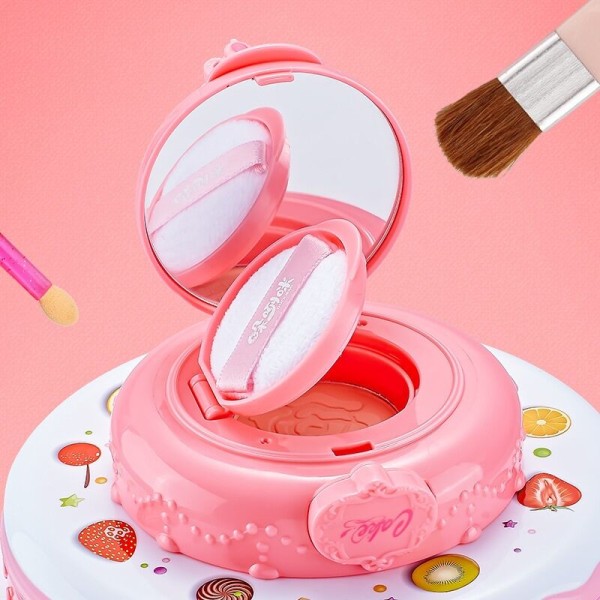 Flickor Lek Hus Makeup Box Leksaker Barn Skönhet Kosmetika Set Miljövänlig pink none
