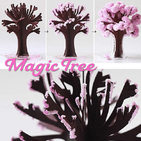 Magic växande träd papper Sakura Crystal Trees Desktop Cherry Blossom Leksaker cherry tree