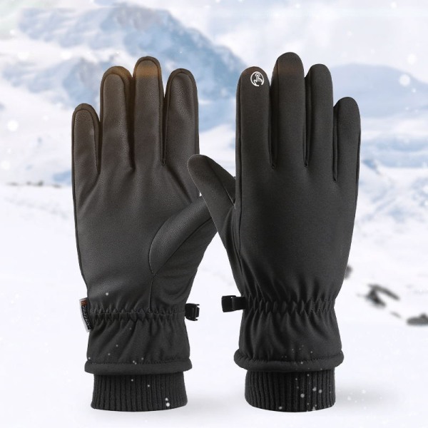 Vattentäta vintervarma handskar Snow Ski handskar Snowboardhandskar Motorcykelåkning b black