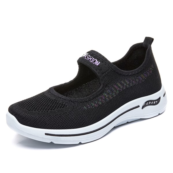 Sneakers för kvinnor Slip-On löparskor med tjock bottensula gray 41
