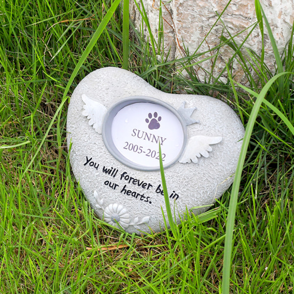 Pet Memorial Tombstone Resin Hund & Cat Monuments Innovativ Pet Tribute Statue cat card