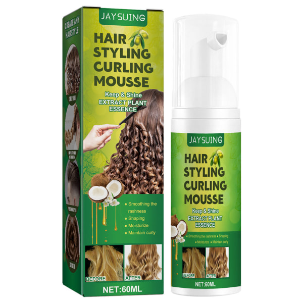 60 ml mousse för fluffiga lockar Fantastiskt mjukt glänsande silkeslent hår på några minuter för vågigt normal hårstruktur default