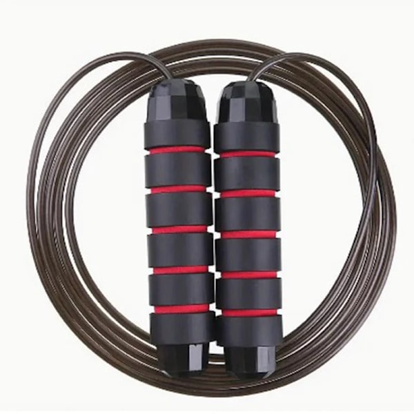 Hopprep Professionellt Trasselfritt Snabbt Hopprep Skumhandtag Justerbart Stålhopprep Gym Fitness Smal Kropp Red