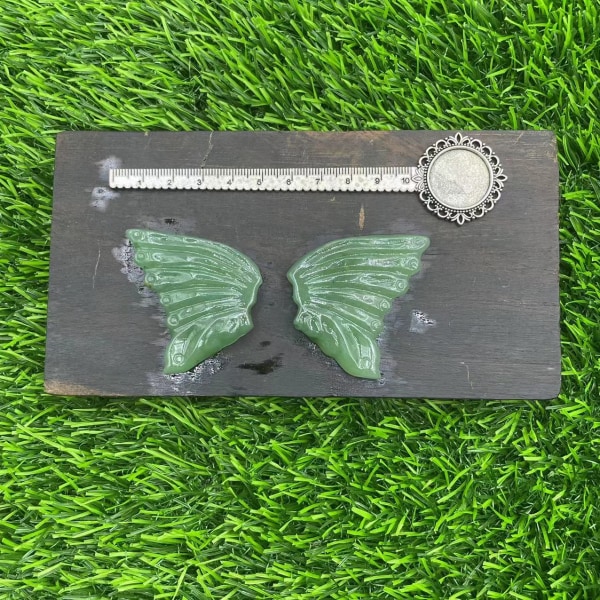 10 cm naturliga set kvinnlig modell enkelvinge 5 cm kristallvingar Green Dongling
