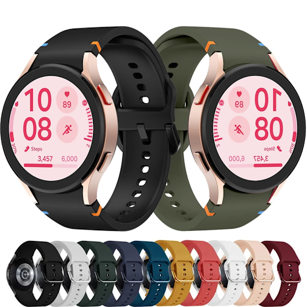officiell webbplats Armband för Samsung Galaxy Watch 7 FE 44mm 40mm Silikonarmband Galaxy Watch6 4 6 Classic 5 pro band 43mm 47mm light grey Galaxy 5 pro 45mm