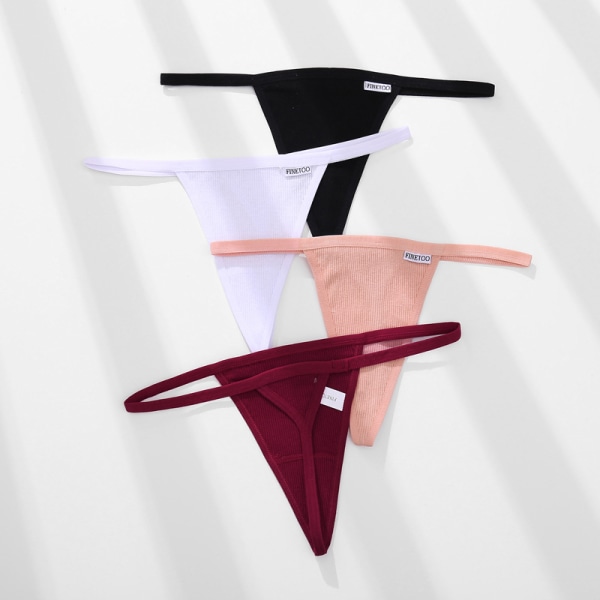 Stretch Stretch String String String String String String Stretch T-Bull i bomull Bekväm sexig bikini claret xl