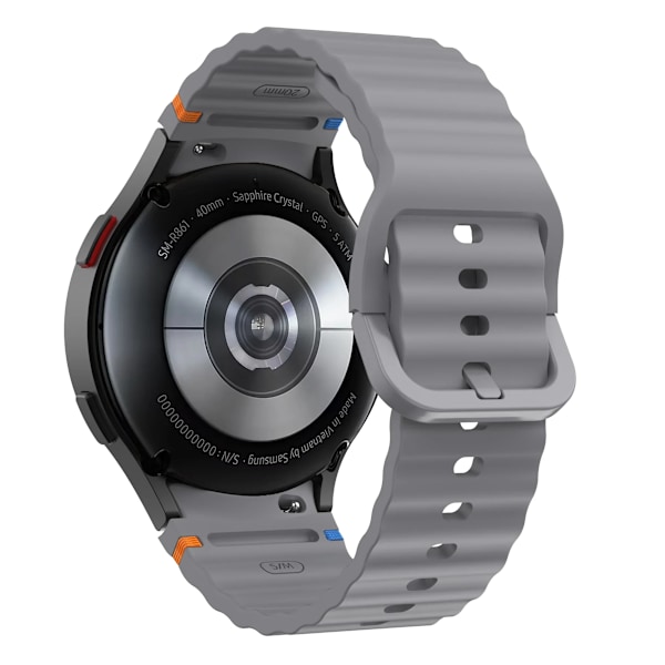 Originalt silikonarmband för Samsung Galaxy Watch 7 FE 6 4 Classic 5 pro 44mm 40mm 43mm 47mm 45mm Armband Galaxy Watch6 7 Rem Dark gray Galaxy Watch 7 FE