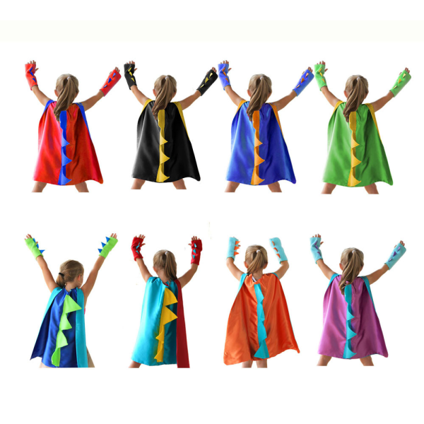Dinosauriekappa för barn Halloween kostym ，Prestandadräkt， Internationella barndagens performancedräkt， Födelsedagsfestdräkt m135 one size fits all