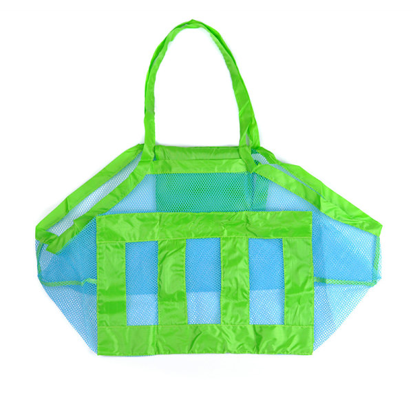 Mesh Beach Bag Enkel förvaring Beach Tote Bag med Mesh Botten Håller inte Sand eller small