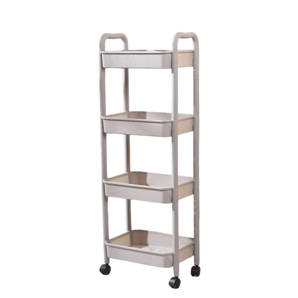 2/3/4-Tier Kitchen Rolling Cart Durable Movable Rolling Cart for Dorms Attics Basements 9