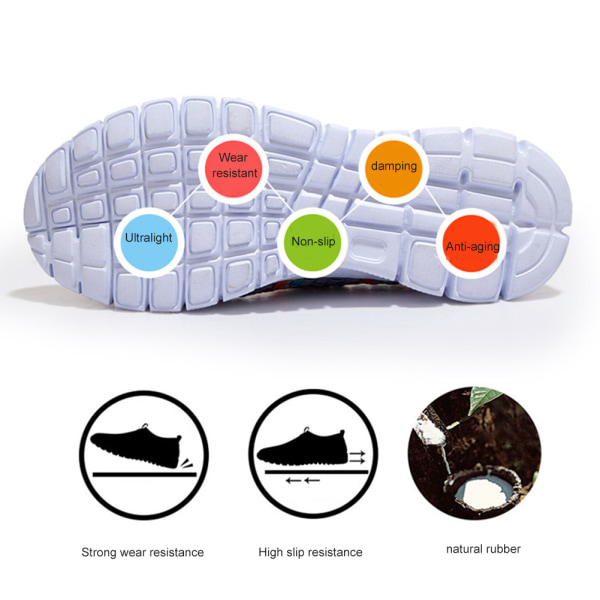 Dam Slip-On Light Weight Elastisk Trainer Sport Vatten Skor Sneakers Sommar g 40