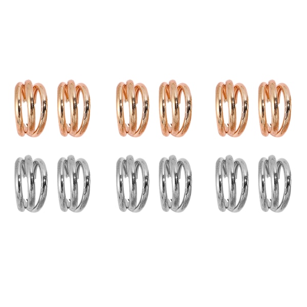 6 par kvinnors enkel örhänge manschett stil öppen ring dekor legering öron smycken default