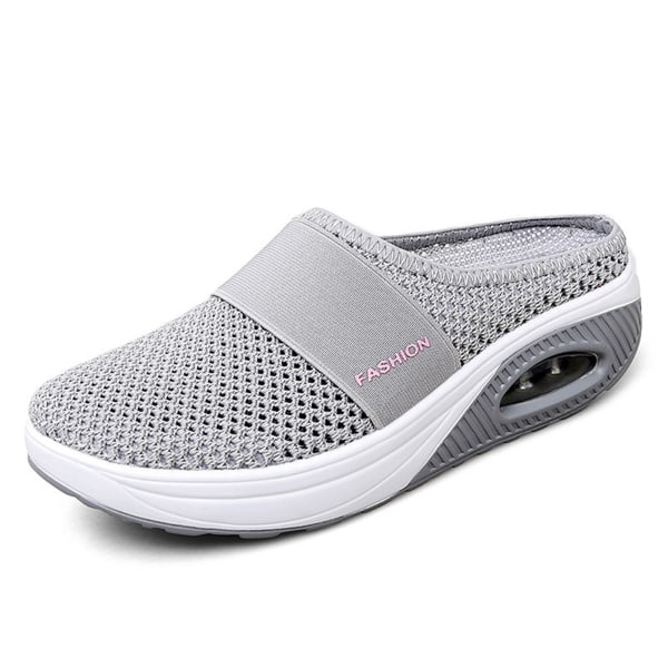 Air Cushion Walking Shoes Andas Casual Mesh Slip on Walking Shoes For Outdoor Indoor New dark grey 41