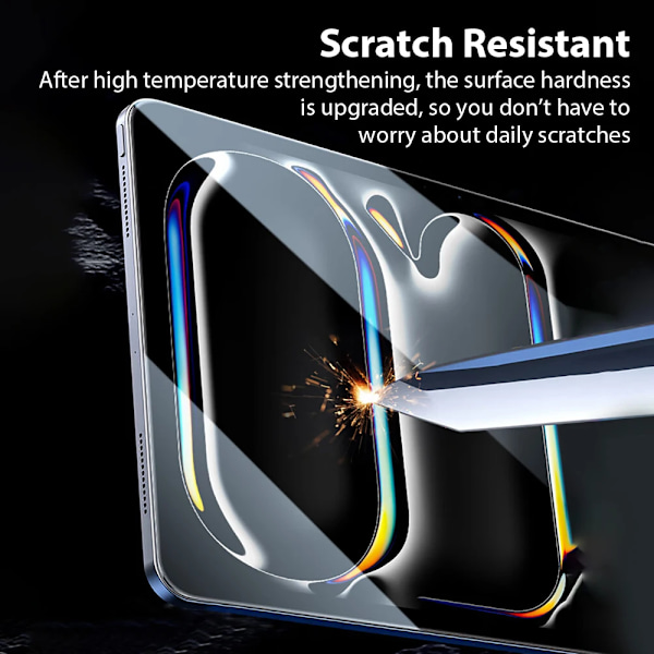 2 st Härdat Glas Skärmskydd För Ipad Pro 13 12.9 M4 Air 11 M3 M2 5 4 Mini 6 7 9 9:e 10 10:e Generationen A16 Tillbehör For iPad 9th 2021