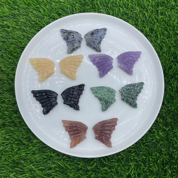 10 cm naturliga set kvinnlig modell enkelvinge 5 cm kristallvingar Qingdian Cui