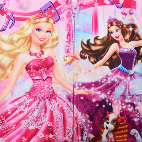 Barbie Princess print flickkappa dragkedja Hooded Cardigan Top 36107 130 yards