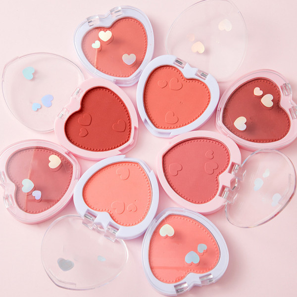 Monokrom Heart Blush Portable Face Contour Cosmetics Professionella ansiktssminktillbehör 1