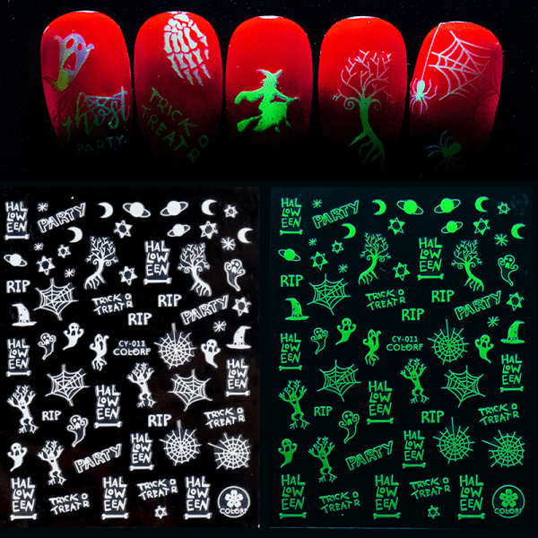 Nail Art Stickers Lysande DIY-nageldekorationer Nageltillbehör Manikyr cy-013