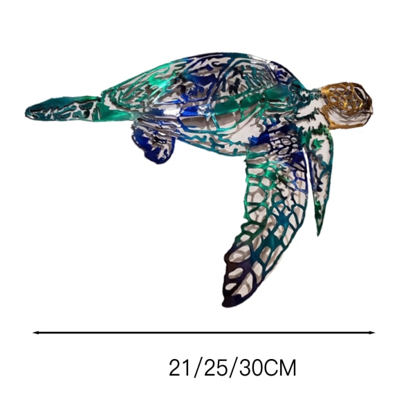 21/25/30 cm havssköldpadda väggkonst Legering Fisk Vägghängande dekor Lämplig för sovrumsinredning sea turtle 25cm