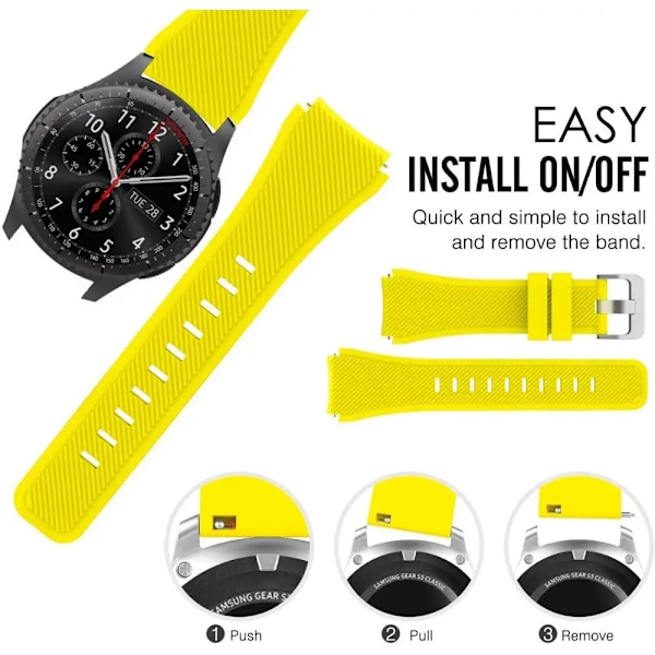 20mm 22mm Armband för Samsung Galaxy Watch 7/6/5/pro/4/Classic/46mm/42mm/active 2 Gear s3 silikonarmband Huawei GT/2/3 Pro rem Light blue 13 20mm