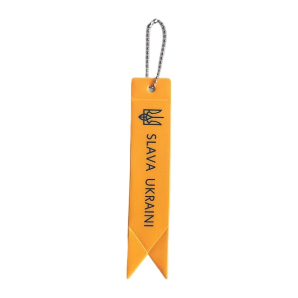 Färg reflekterande Ukrainas flagga Nyckelring Mode Nyckelringar Väska hängsmycke för trafiksäkerhet användning orange