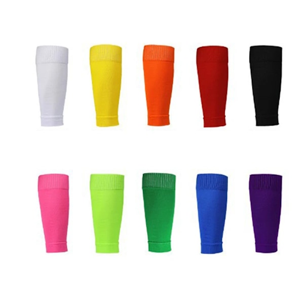 1 Par Sportskydd Benskydd Ärmar Fotboll Benskydd Hållare Vriststrumpor Nylon Fitness Benskydd Ärmar för Barn Pojkar Män Fluorescent green