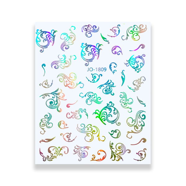 Boho Totem Nail Art Sticker Färgglada mönster dekorativa dekaler för Nail Art DIY 13