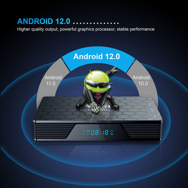 HD 4K Android12 Smarts TV Box Multifunctional Medias Player för TV-spel 2g 16g uk plug